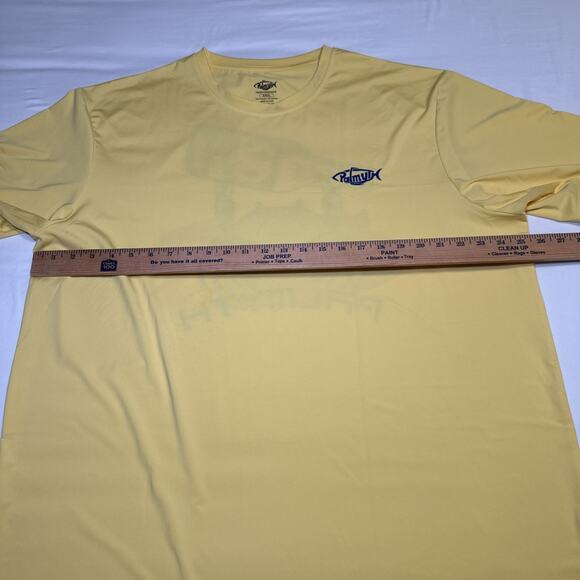 Palmyth Mens Yellow Performance T-Shirt XXXL Crab Beer Graphic Back Beach NWOT - Picture 4 of 7